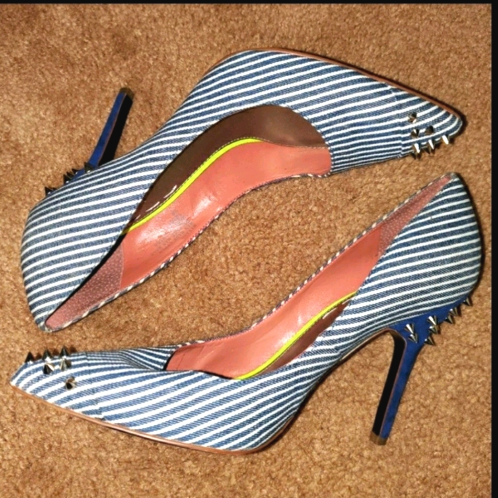 Rachel Roy Denim Spike heeled shoes
